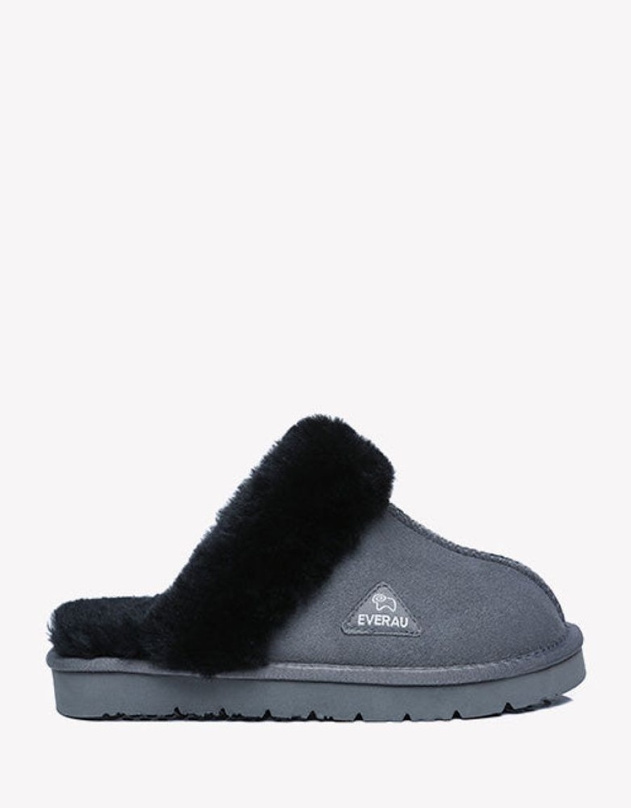 Ltd. Edition Muffin Slipper In Black/Grey | Everau Clearance