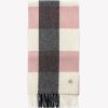 Tartan Scarf In Peach Pink | Everau New